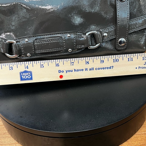 Coach Gray Patent Leather Satchel - Picture 13 of 15